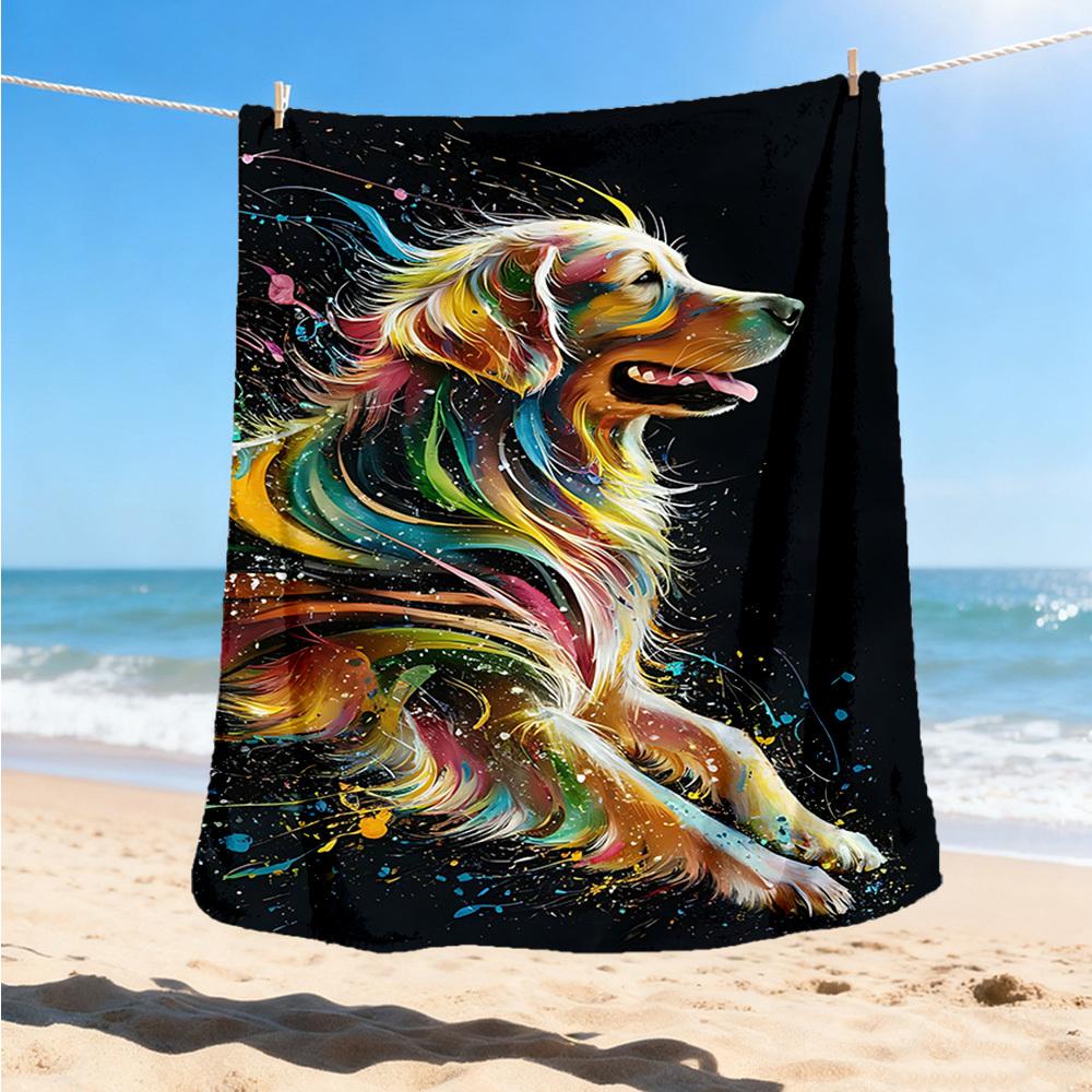 1pc Colorful DogOutdoor Blanket, Soft And Comfortable Blanket, Casual Warm Outdoor Blanket, Good Birthday Gift yy260328060