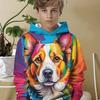 Kids Clothes Boys Hoodies Long Sleeve Funny 3D Dogs Print Children Spring Fall Clothes Casual Stylish Outdoor Boy Clothes Tops