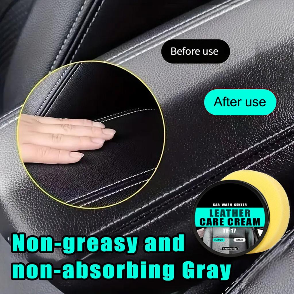 Car Leather Seat Maintenance Cream Interior Leather Cleaning Maintenance Care Coating Cleaning Cream 50g