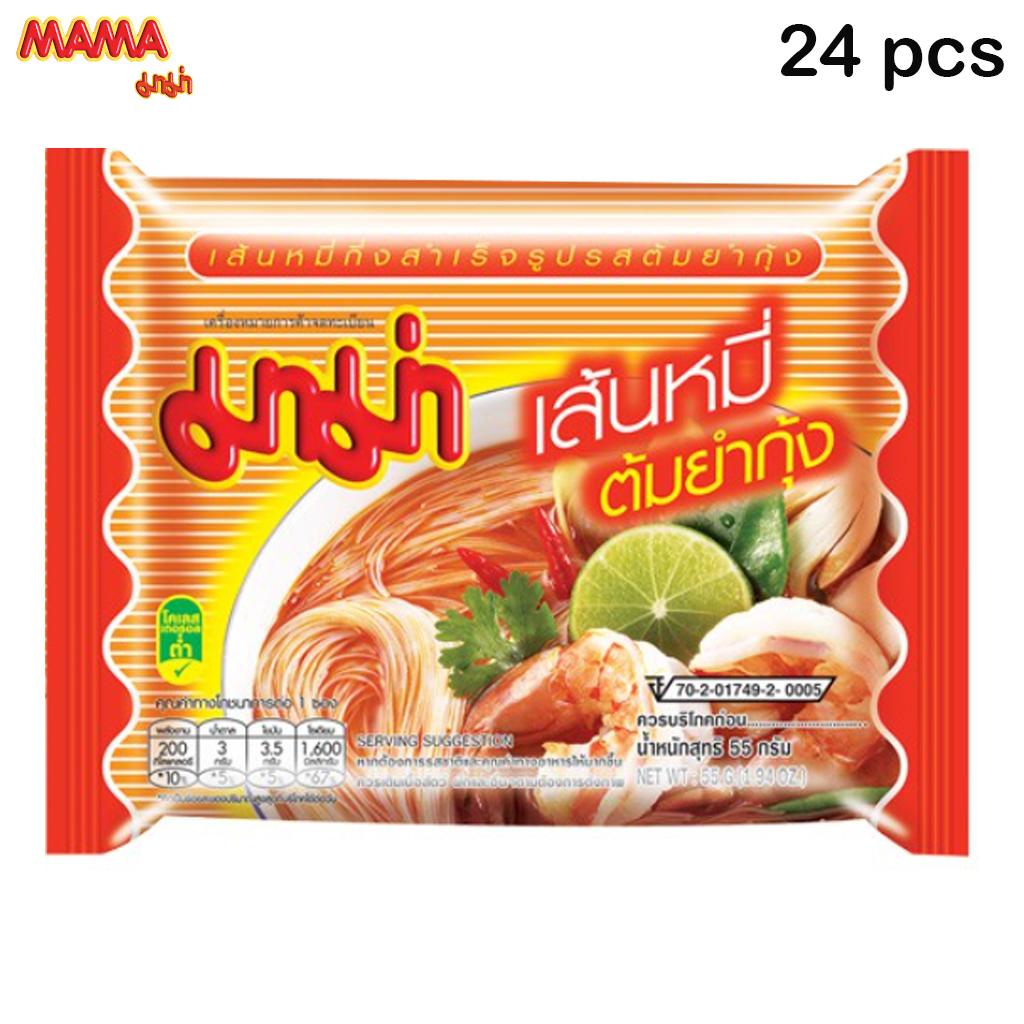 MAMA Рисовая вермишель быстрого приготовления Tom Yum Goong 55 г x 6 шт / 12 шт / 24 шт - Thai Food