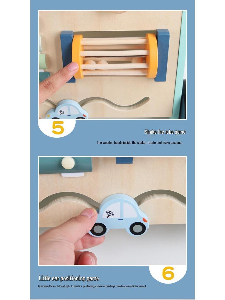 Children's Multifunctional Anti-Rollover Stroller Walker with Educational Toys