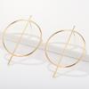 Hoop Trendy Geometric Earrings Minimalist Alloy Statement Jewelry For Women