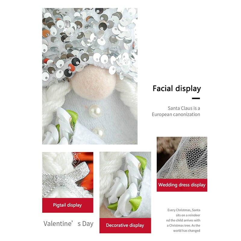 Wedding Gnome Bride & Groom,MR.&MRS.Gift For Wedding And Engagement , Anniversary Presents,Valentine's Day,Home Collectible Figurines