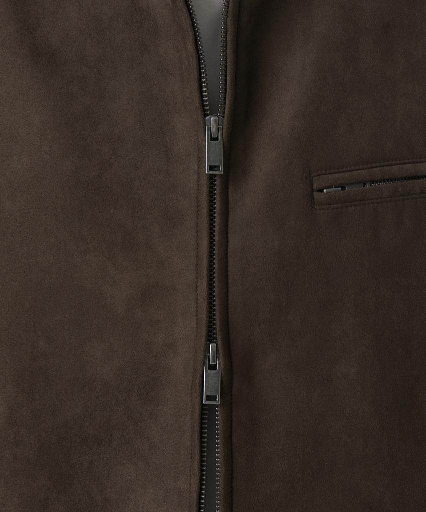 Musinsa Standard Synthetic Suede Racer Jacket [Brown]