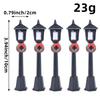 5PCS Plastic Model Mini Retro Street Lights Miniature Scale Model Model Railway Train Lamp Decorative Lights Simulation
