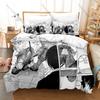Kpop Sakamoto Days Theme Bedding Set 3Pcs Polyester Bed Linen Duvet Cover Pillowcase Home Bedroom Decor for Fans