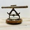 Морской латунный телескоп Алидаде с компасом на базе Подарок на пенсию, подарок для него, подарок для мужа, телескоп для стола, рождественский подарок