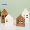 Ремесло из дерева Экологически чистый уникальный дизайн Без сбоев в скандинавском стиле Миниатюрный рождественский декор Хорошая текстура Маленький дом Деревянное ремесло Хозяйственные товары