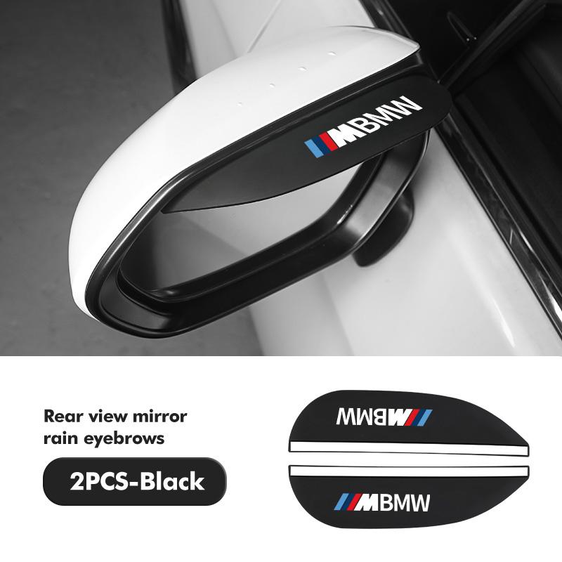 BBKK9 2pcs Car Rearview Mirror Rain Eyebrow Carbon Fiber Sun Visor For BMW M Performance Alpina M3 M5 M6 X1 X3 X4 X5 G20