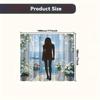 Coastal Sea View Shower Curtain Polyester Machine Washable With 12 Hooks For Bathroom Decor
