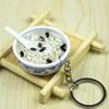 Cute Bowl Mini Chinese Food Food Keychain Key Ring Simulation