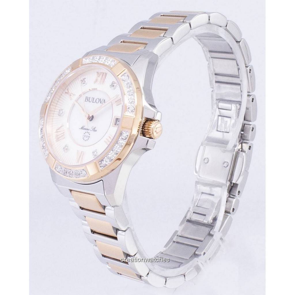 BULOVA Женские кварцевые часы Marine Star 98R234 с бриллиантами