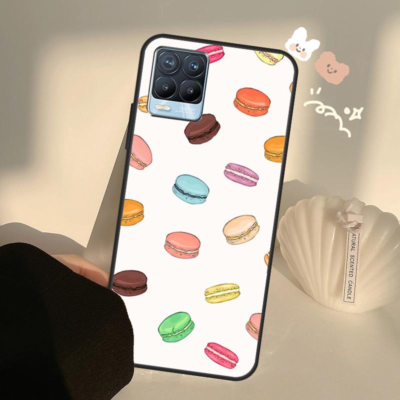 Macarons Cake Dessert Case For Realme C71 C63 C61 C55 C51 C53 C25 C65 C67 C75 11 12 13 14 15 Pro Plus GT6 GT7 Pro