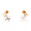 ESTELLE [Official] Women's Earrings, 10K Yellow Gold with Cubic Zirconia, 0222-9374-0019-0000