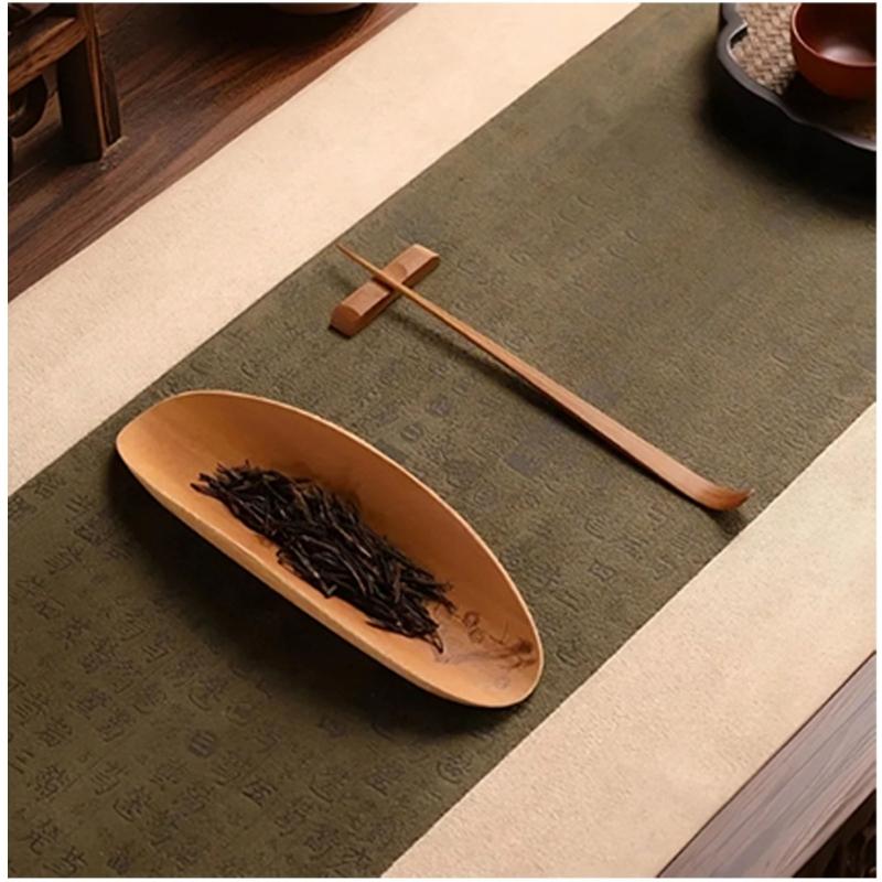 Traditional Chinese Teas Ceremony Set 3 Bamboos Tool With Intricate Carvings For Precise Brewing Family Gatherings And Cultural Display