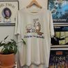 Белая футболка Calvin And Hobbes, промо, 90-е, размер M