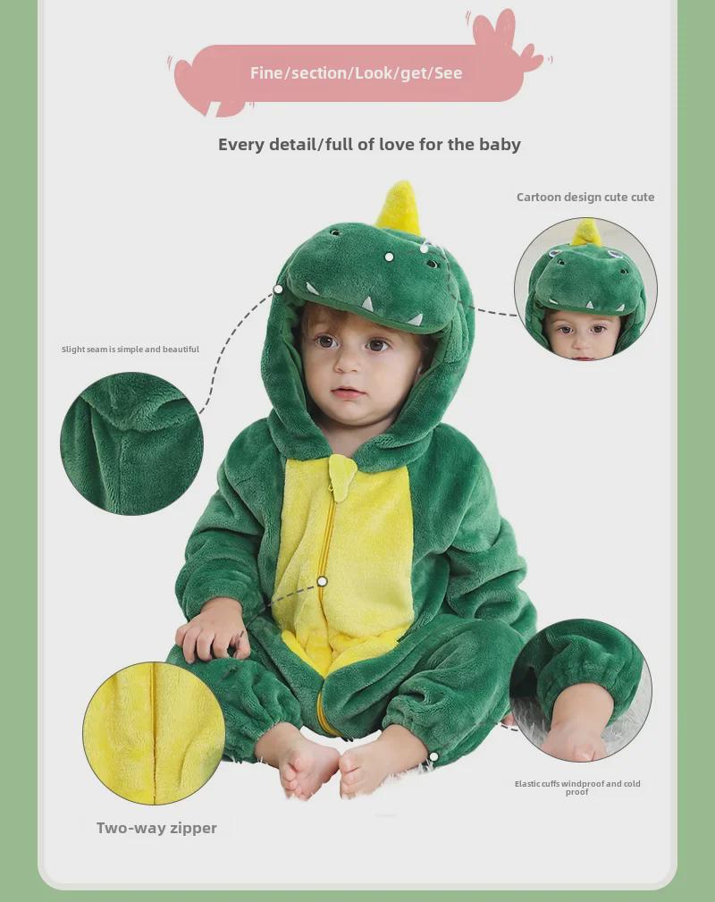 Детский костюм для скалолазания с динозавром, детский комбинезон с единорогом, детская фланелевая одежда для скалолазания, детская одежда для скалолазания Cross-Border