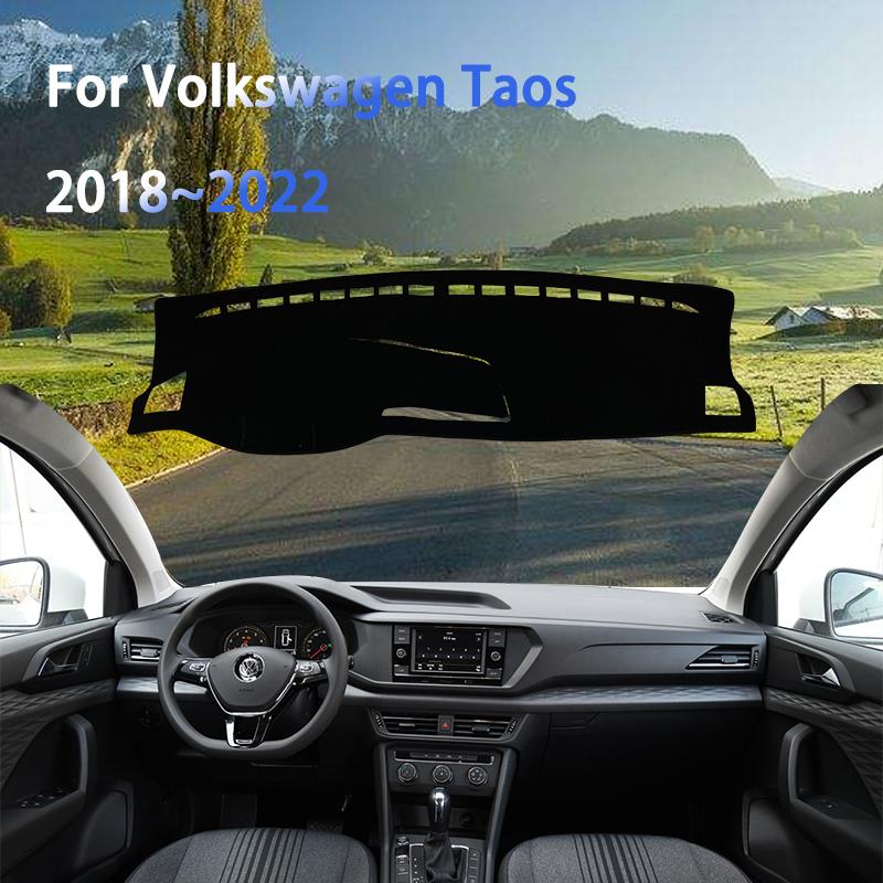 Для Volkswagen Taos 2018 Коврик-чехол на приборную панель автомобиля Пылезащитный Защита от солнца Накладка Декоративные накладки на салон Наклейка