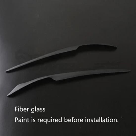 Carbon Fiber Car Front Lamp Headlights Cover Eyelids Eyebrows Sticker For Mitsubishi Lancer EX Evolution X 2008 - 2017 EVO 10th