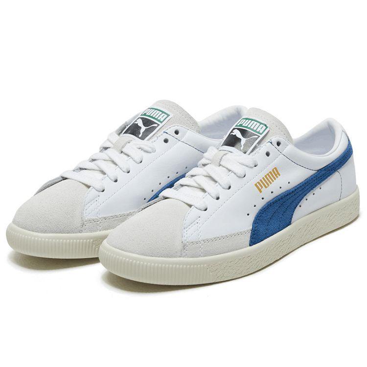 Puma Кеды Basket 90680 Ретро Повседневные Низкие Кроссовки Унисекс Синий Белый 365944-08