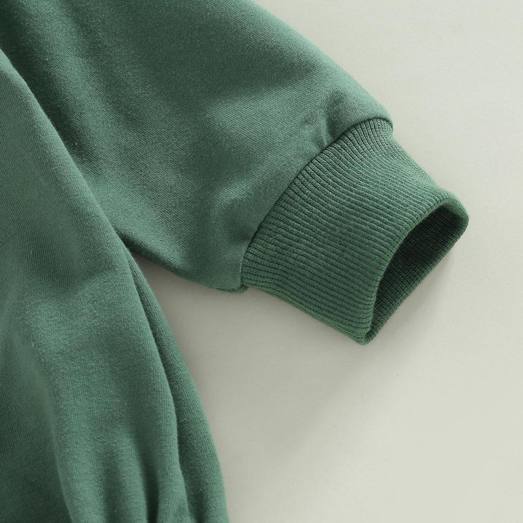 Комбинезон для маленьких мальчиков и девочек, боди с круглым вырезом и длинными рукавами с буквенным принтом для повседневного повседневного использования