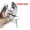 Stainless Steel Round Disc Lock with 2 Keys Security Lock Disc Locking Padlock  Outdoor Use