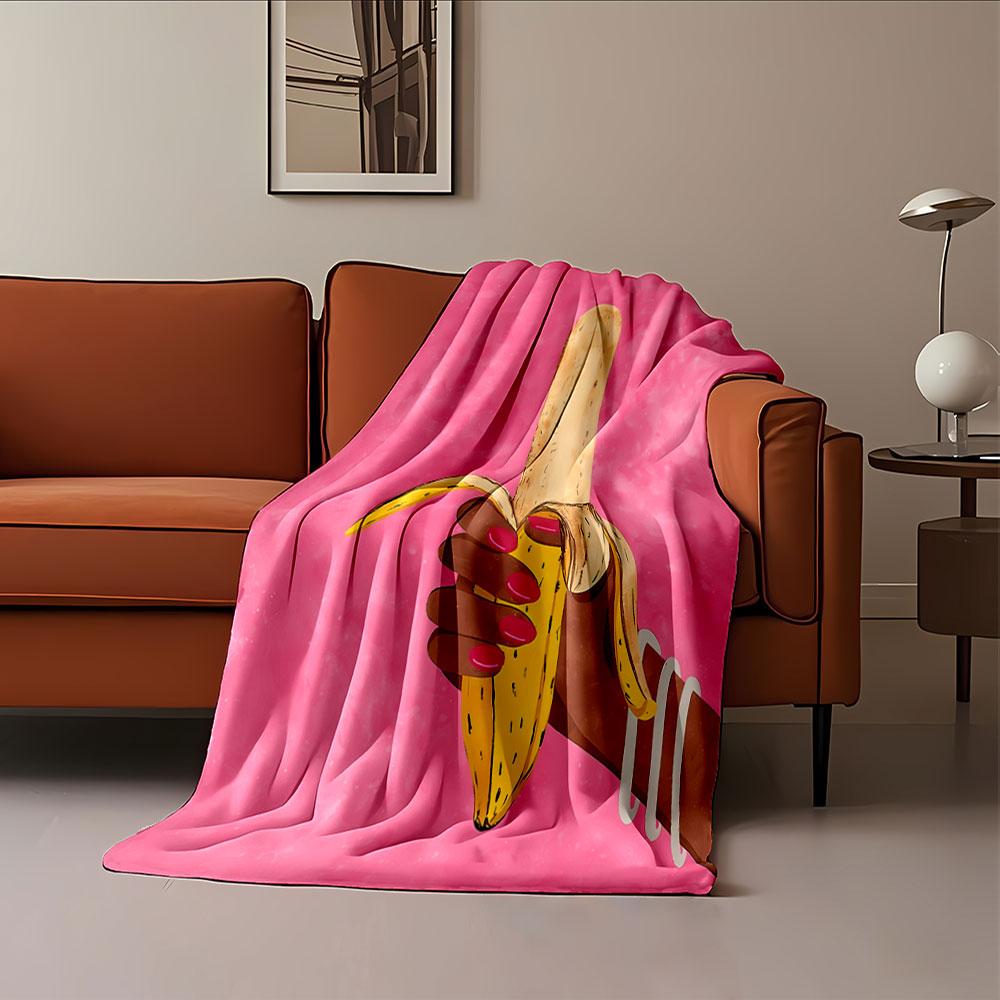 Banana Pop Art Blanket for all seasons blanket lunch break throw gift