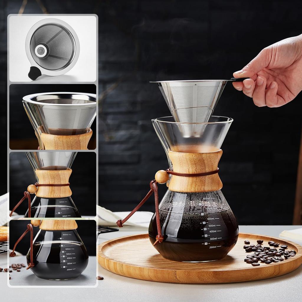 Кофе POKALOTEA Кофе капельный кофе без бумажного фильтра для кофе Прямой огонь Микроволновая печь Включает в себя право на выставление счетов Доступно Сервер, Сервер, Сервер, 800 мл,