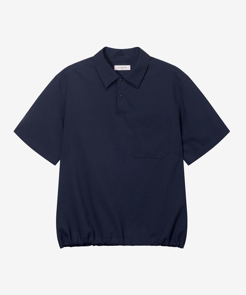 MINDBRIDGE [Air Cool] Mesh Pullover Semi-Overfit Short Sleeve Shirt