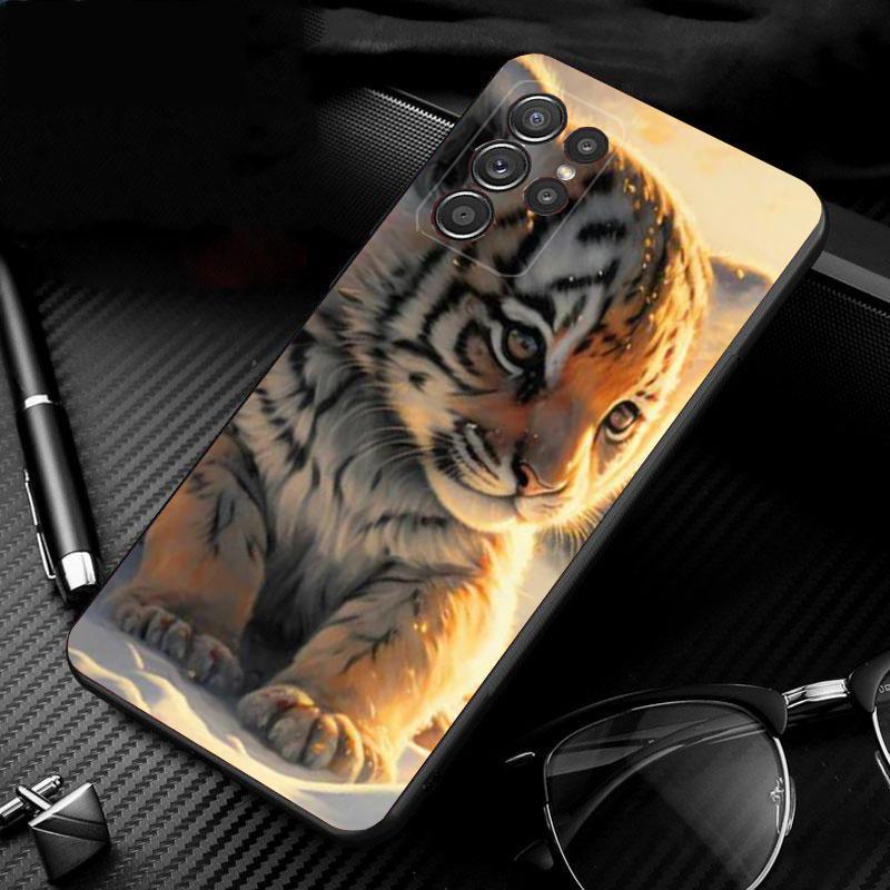 Милый чехол для телефона Baby Tiger для Samsung S24 S23 S22 S21 S20 Ultra S20 S22 S21 S10E S20 FE S24 Plus Shell Case