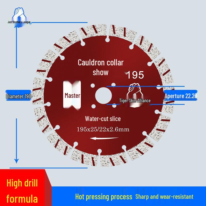 Ultra-Sharp 195 Grooving Saw Blade for Wall & Reinforced Concrete Cutting