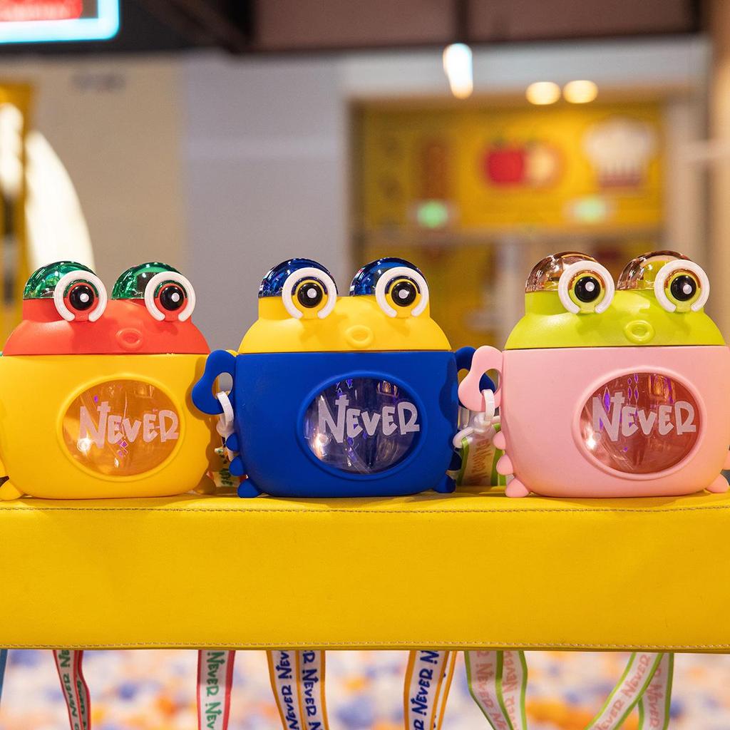 Mr. Krabs Cartoon Anti-Fall Straw Cup: High-Value Children's Plastic Water Cup