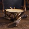 Handicraft Antler Candle Holder Vintage Tealight Holder Rustic Style Desktop Ornament  Office