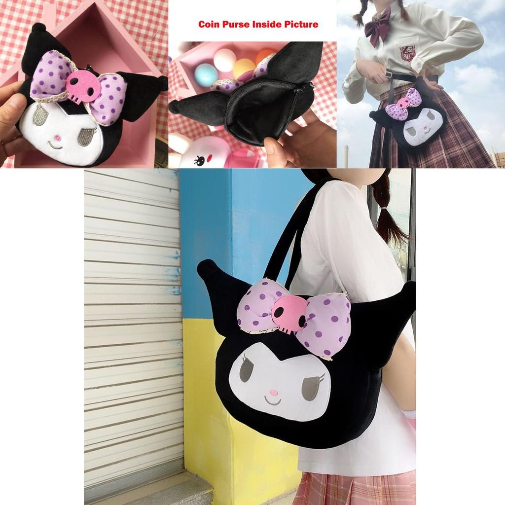 Stylish Kuromi Plush Handbag With Kawaii Charm Perfect For Daily Use And Gifts