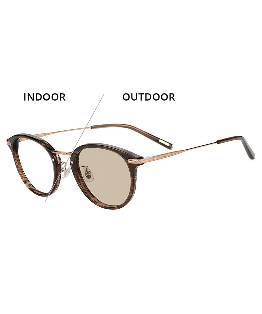 Фотохромные солнцезащитные очки Цвет линз меняется UNITED ARROWS United Arrows Золотой металл Унисекс Защита от УФ-лучей Защита от УФ-лучей Стильные Унисекс [Zoff]