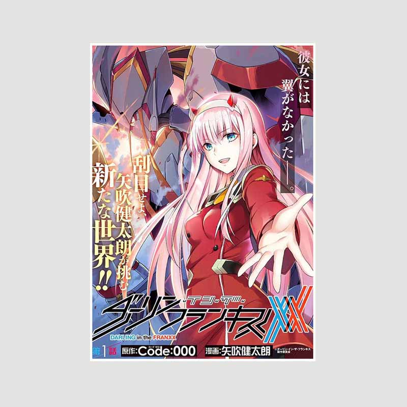 Белая книга Аниме Плакаты Художественная живопись Классика Аниме Darling in The Franxx Плакат Домашний декор Фреска Гостиная Украшения Принты Картины Подарки