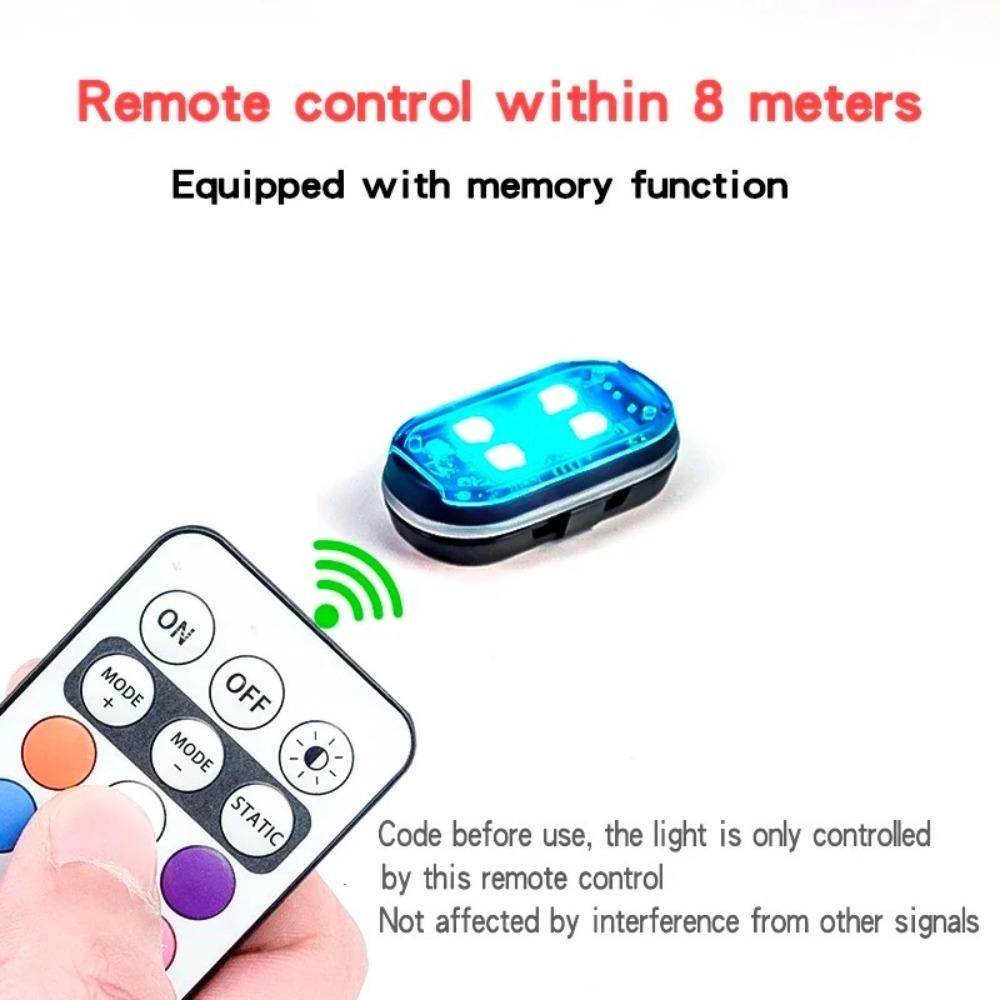 Беспроводные светодиодные стробоскопы с дистанционным управлением RGB мигающая лампа предупреждающие огни для предотвращения столкновений задний фонарь для вертолета велосипеда автомобиля мотоцикла