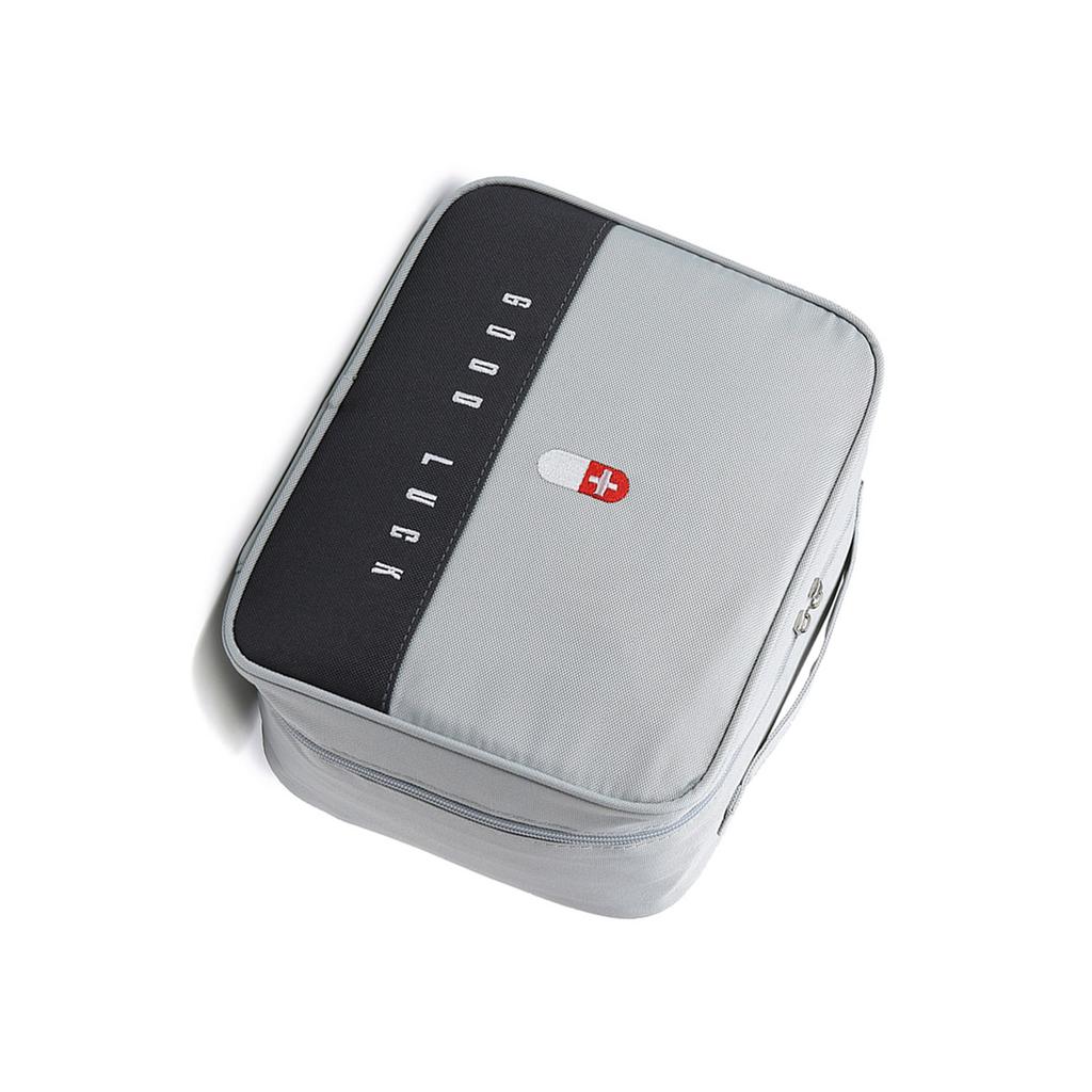 Medicine Storage Bag Large Capacity Portable Handheld Medicament Carrier Case for Home Travel