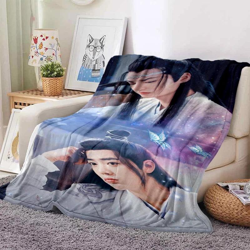 Мягкое одеяло Drama The Untamed xiao zhan wang yi bo, мягкое покрывало с мультяшным принтом, покрывало для дивана, подарок