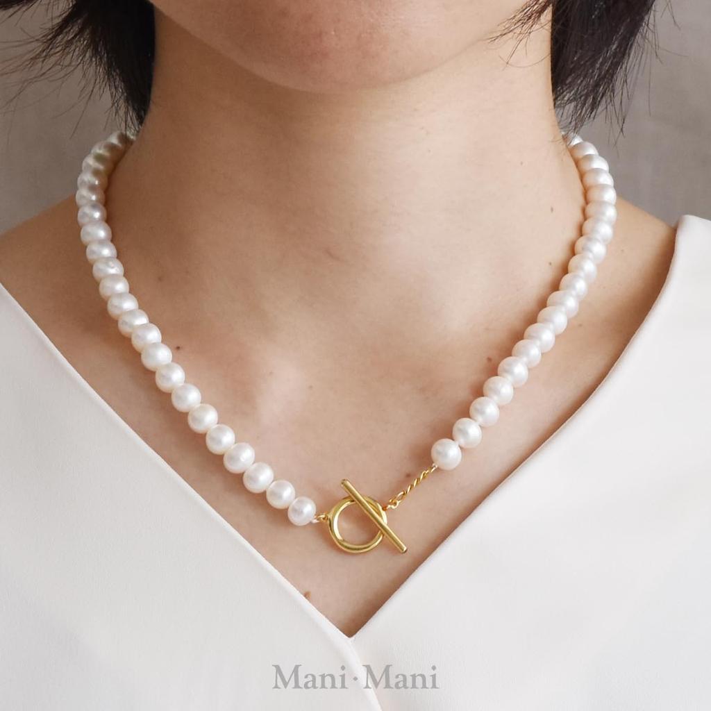 Ожерелье на каминной полке из пресноводного жемчуга, натуральный жемчуг, металл SV925, не вызывает аллергии, роскошный футляр для ювелирных изделий, гарантия, сумка-шнурок, в комплект входит салфетка для ухода