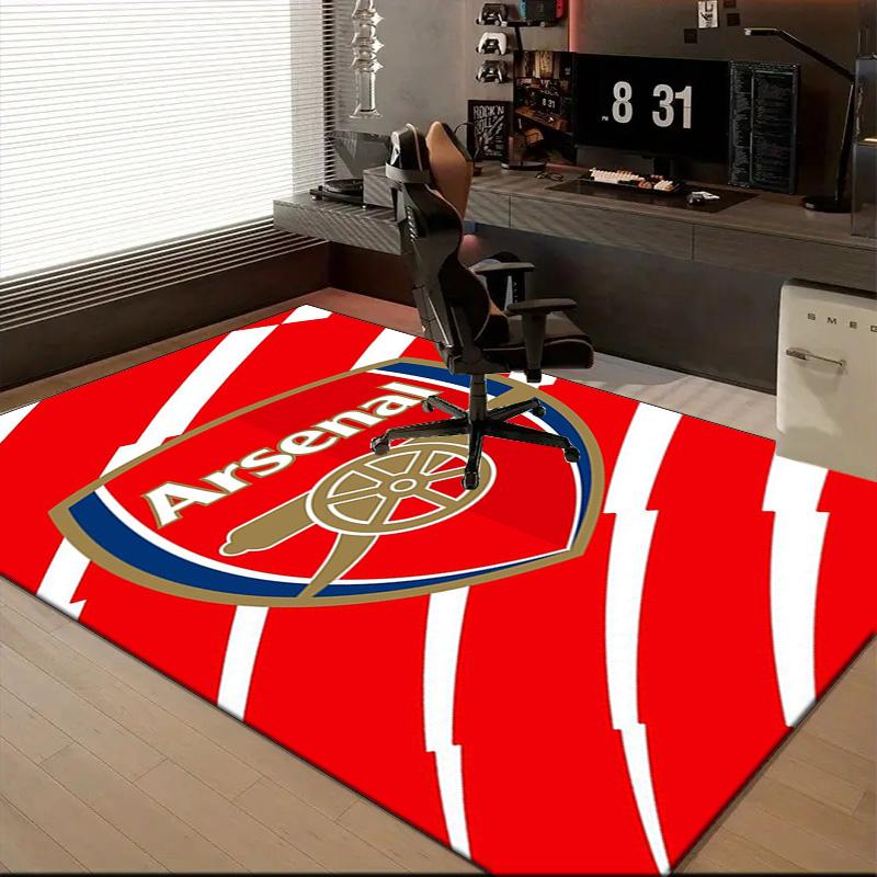 Arsenal Football Club Crest Printed Office Carpet Chair Cushion  Entryway Rug, Rugs for Living Room, Bedroom Christmas gifts
