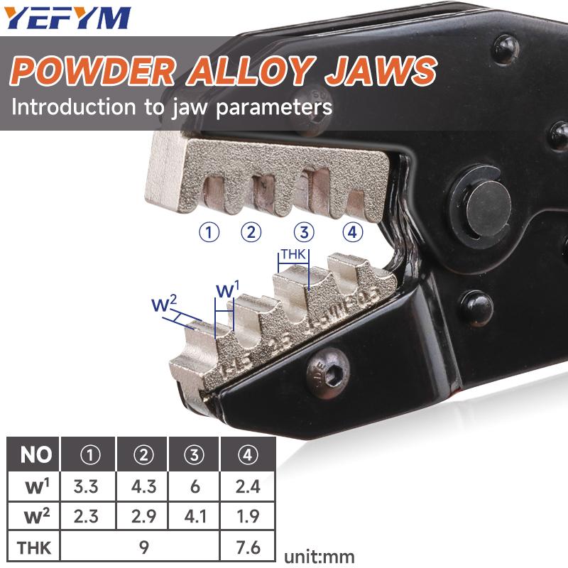 Инструмент для обжима открытых неизолированных клеммных гнезд, 20-10AWG (0,5-6 мм²) обжимной инструмент с храповым механизмом, обжимной инструмент для клемм проводов HX-03B