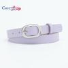Ремень с овальной японской пряжкой, универсальный декоративный ремень для платья-рубашки, однотонный женский ремень