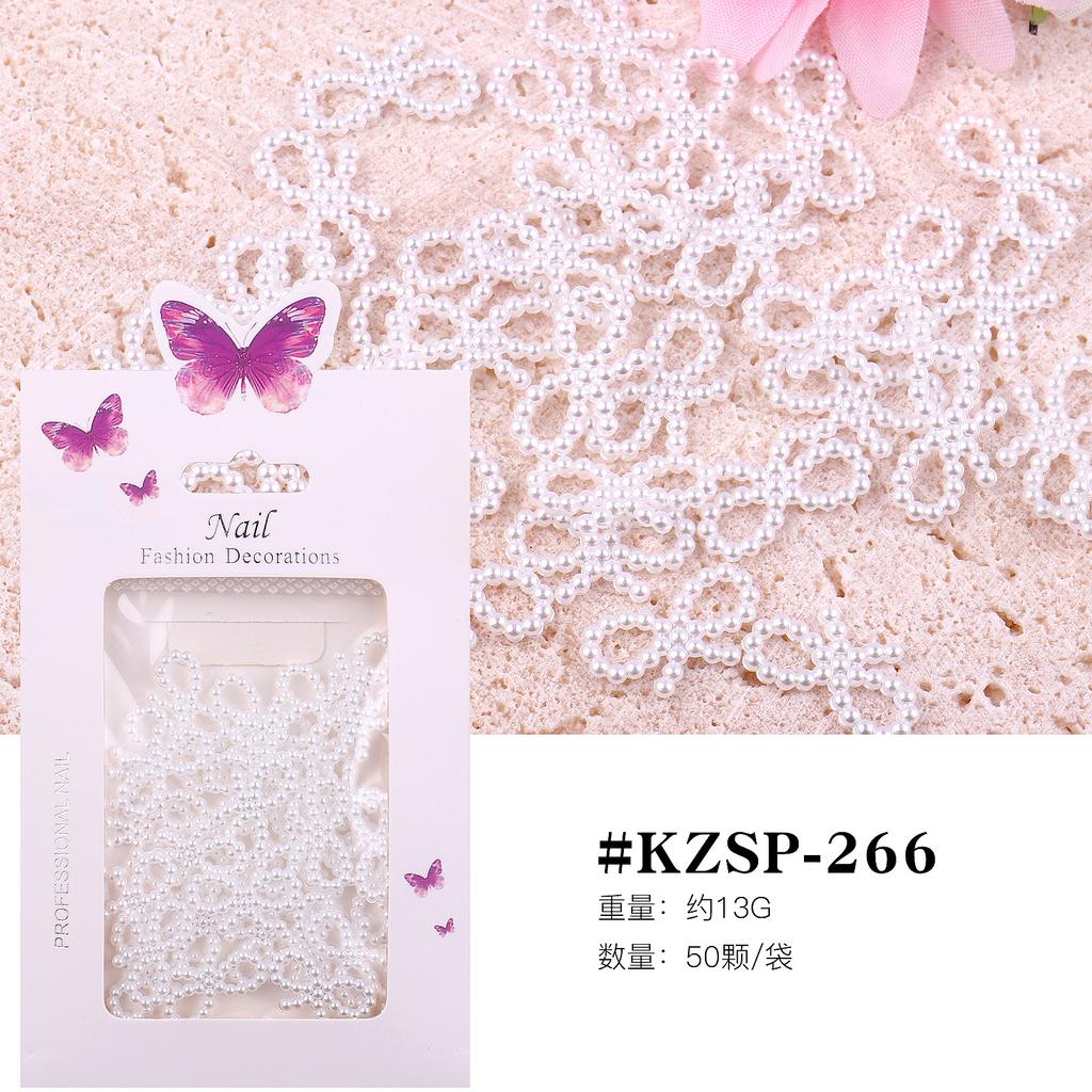 Bagged Three-Dimensional Butterfly Love Nail Art Jewelry Abs Resin Nail Art Pearl Nail Art Decoration Change