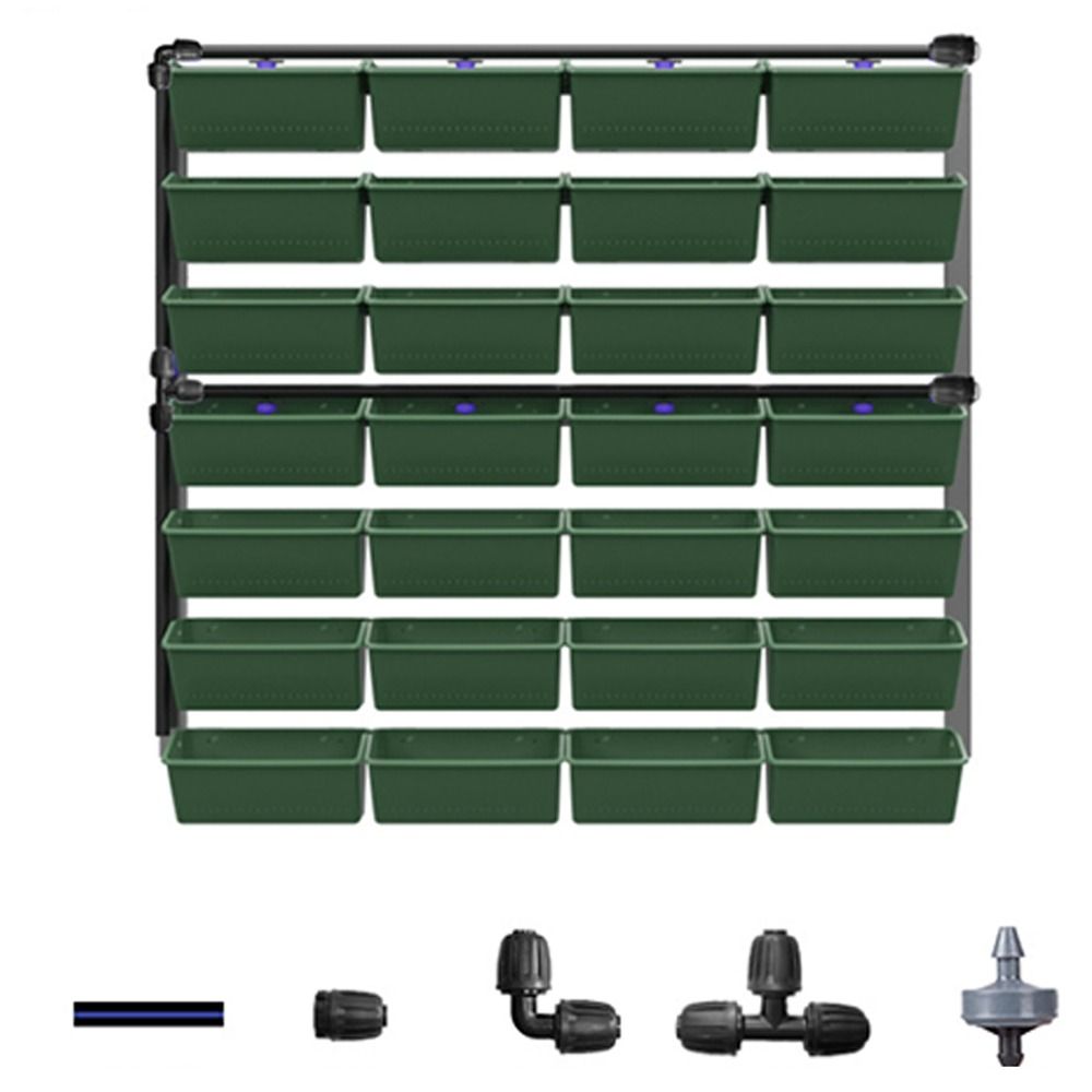 Вертикальный ящик для посадки Пластиковый цветочный горшок для растений Современный настенный цветочный горшок Садовое украшение