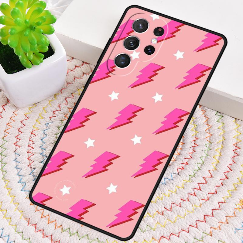 Чехол-накладка из силикона со звездами и молниями, милый, для Samsung Galaxy note 10 pro S26 S25 S24 S23 S22 S21 Plus Ultra