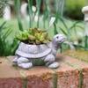 Resin Turtle Planter Pot - Unique Flowerpot for Garden and Home Decor