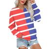 Женская повседневная модная полосатая толстовка с V-образным вырезом и длинным рукавом, легкая толстовка с карманами