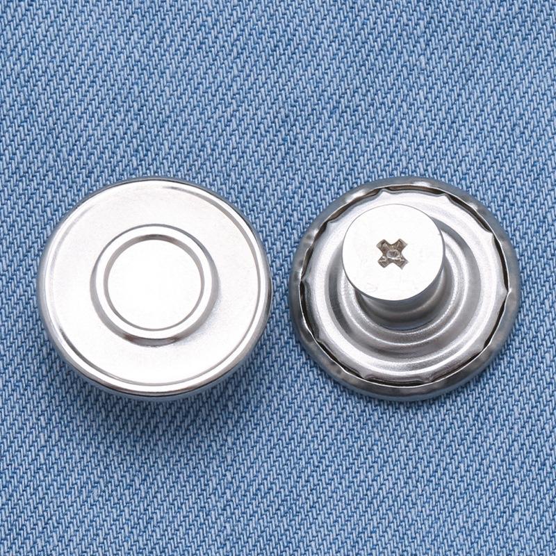 Регулируемые бесшовные металлические пуговицы для джинсовой ткани, съемная утягивающая талию волшебная кнопка