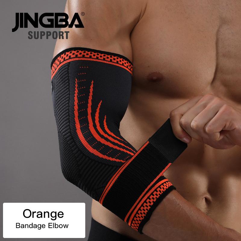 JINGBA SUPPORT 1 шт. Футбольный бандаж для голеностопа+Наколенник для баскетбола Налокотник защитный протектор +Напульсник боксерская кистевая повязка Поддержка